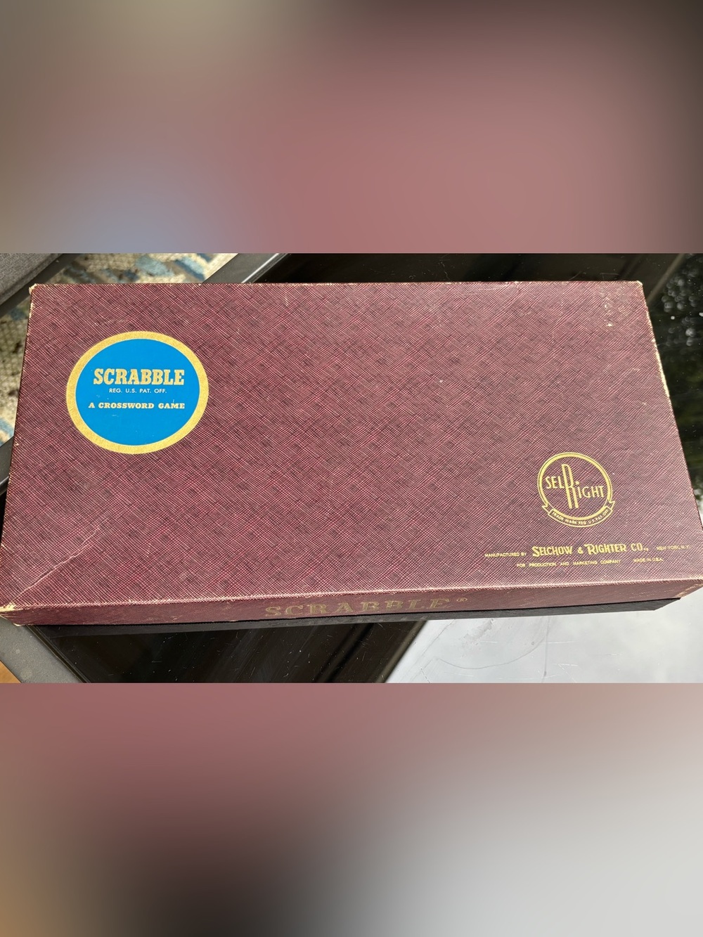 Vintage Scrabble Crossword Game by Selchow & Righter Co.